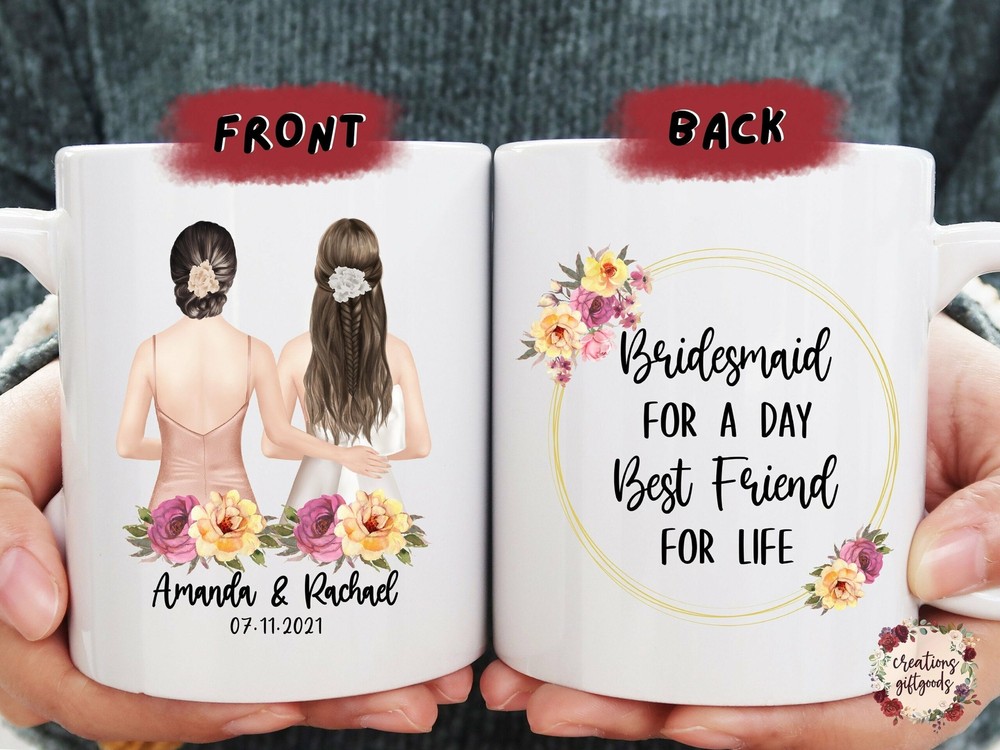 Personalized Bridesmaid Mug Will You Be My Maid Of Honor Gift Maid Of Honor