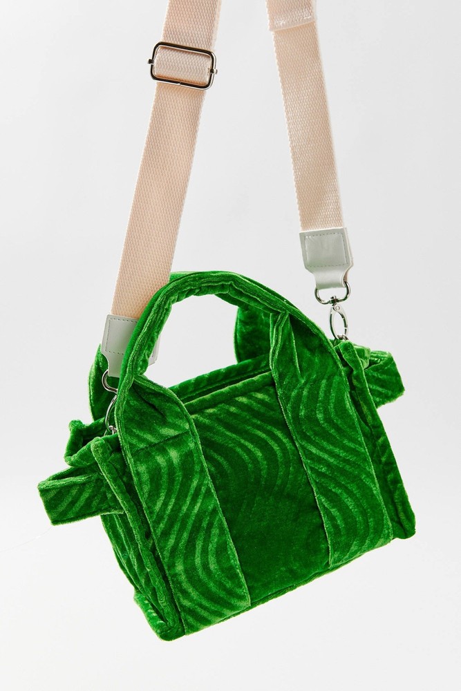 Urban Outfitters Wavy Velvet Mini Tote Bag NWT ￼