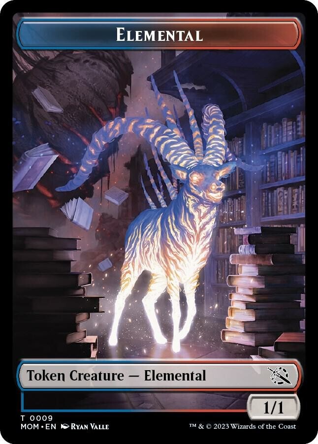 Foil Elemental Spirit Token Card 0009 0013 MTG March of the Machine