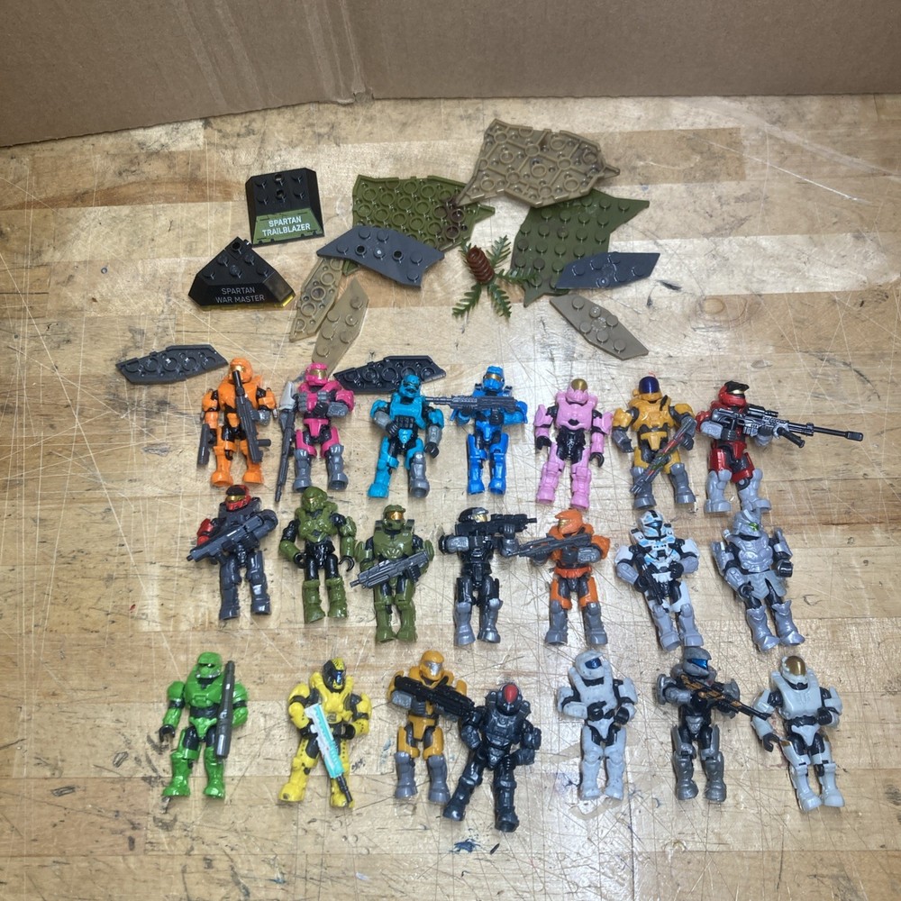 Halo Mega Construx UNSC Figures, Lot Of 21. Good Condition