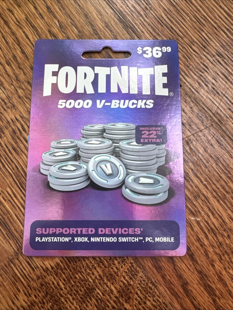 Fortnite Gift Card 5000 V Bucks Brand New-image