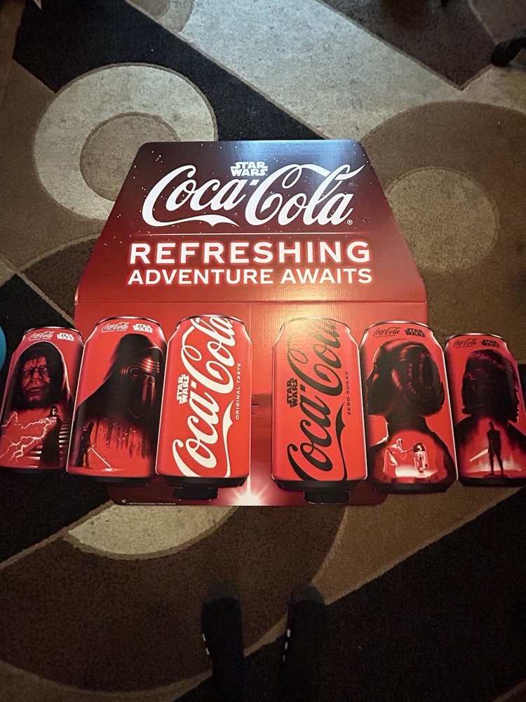 Star Wars X Coca-Cola Project Solo Mini Can Full Set w/ BACK PIECE Signage