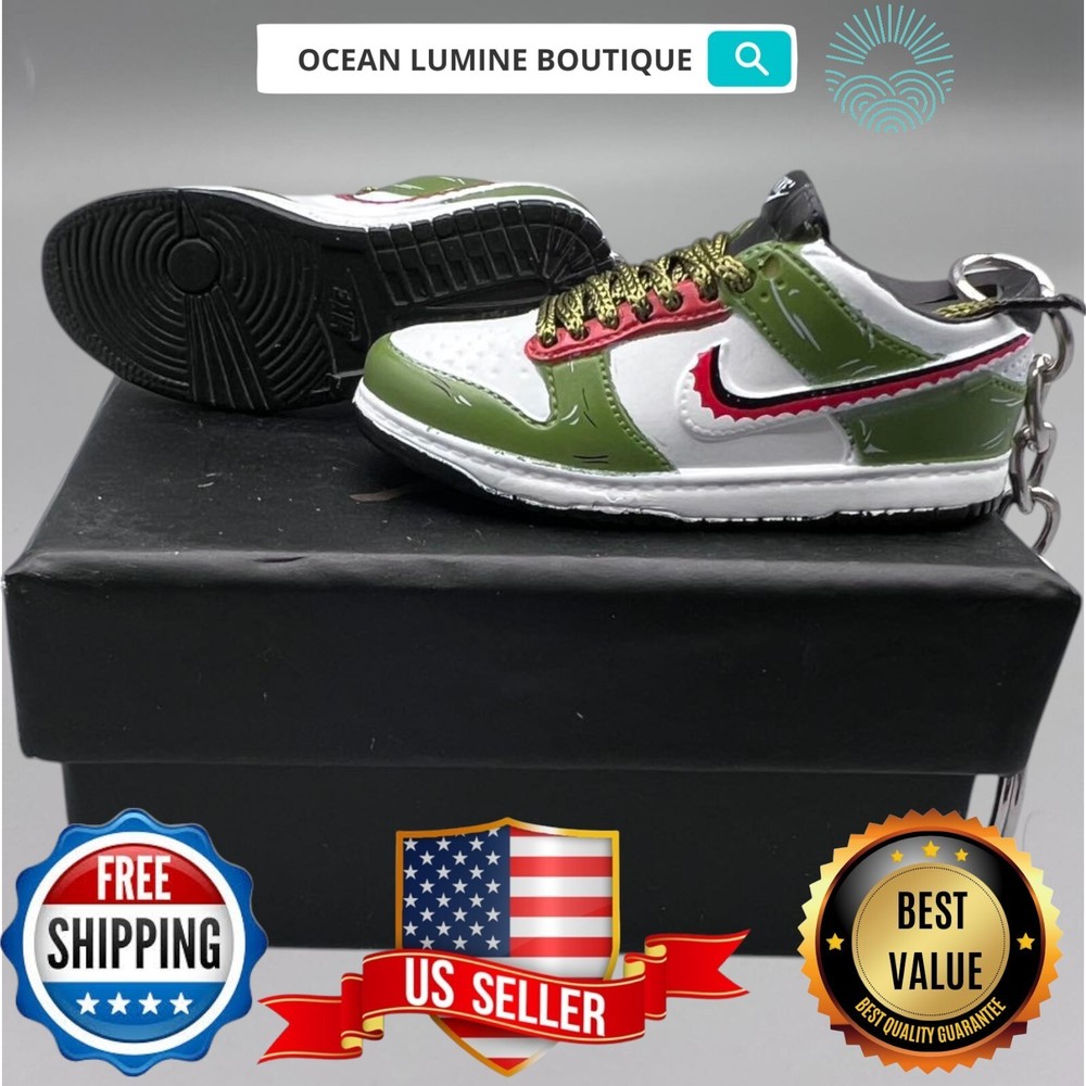 SB DUNK 3D Mini Sneaker Keychain, Jordan Sneaker Collectible, Box Options