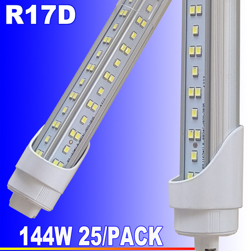 T8 8Ft R17D HO Base Led Tube Light Bulbs 144W 8 FOOT Led Shop Light 6500K 25Pcs