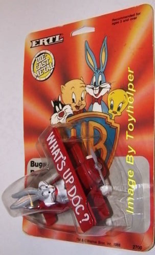 Looney Tunes What's Up Doc Bugs Bunny Diecast Airplane Ertl NIP