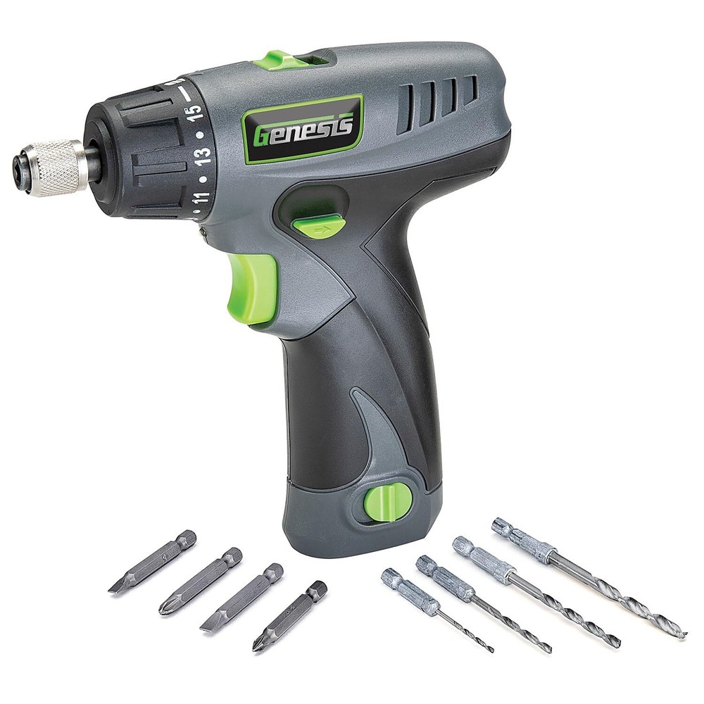 GLSD08B 8V Lithium-Ion Cordless Screwdriver with Quick-Change 2-Speed Function for Efficient Fastening
