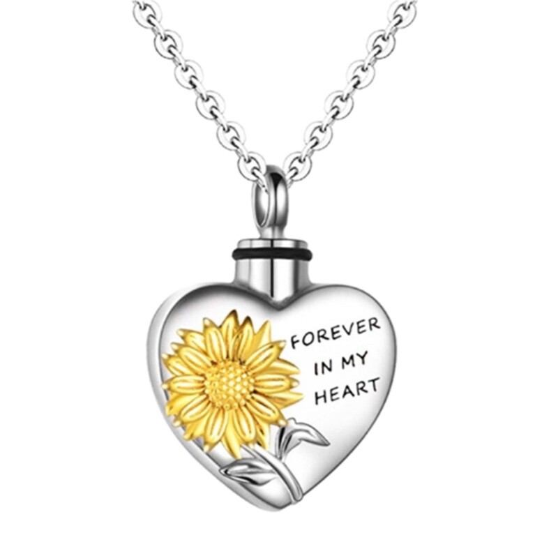 Pet Memorial Urn Jewelry UrnKeepsake Stainless Steel Cremation Urn Necklace