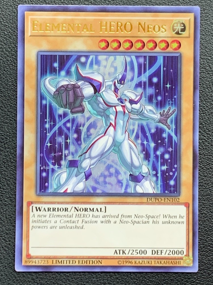 Ultra Rare Elemental HERO Neos DUPO-EN102 Limited Edition Yu-Gi-Oh Card