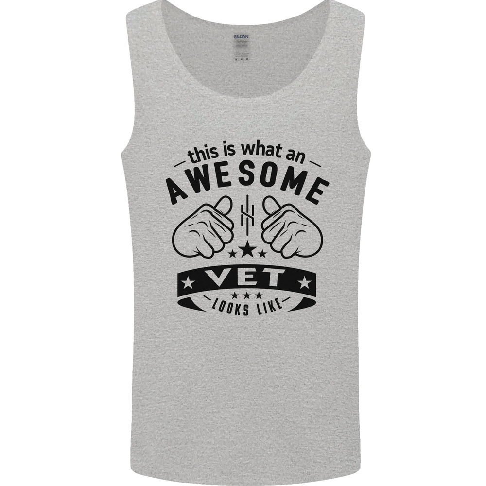 Awesome Vet Looks Like Veterinarian Mens Vest Tank Top