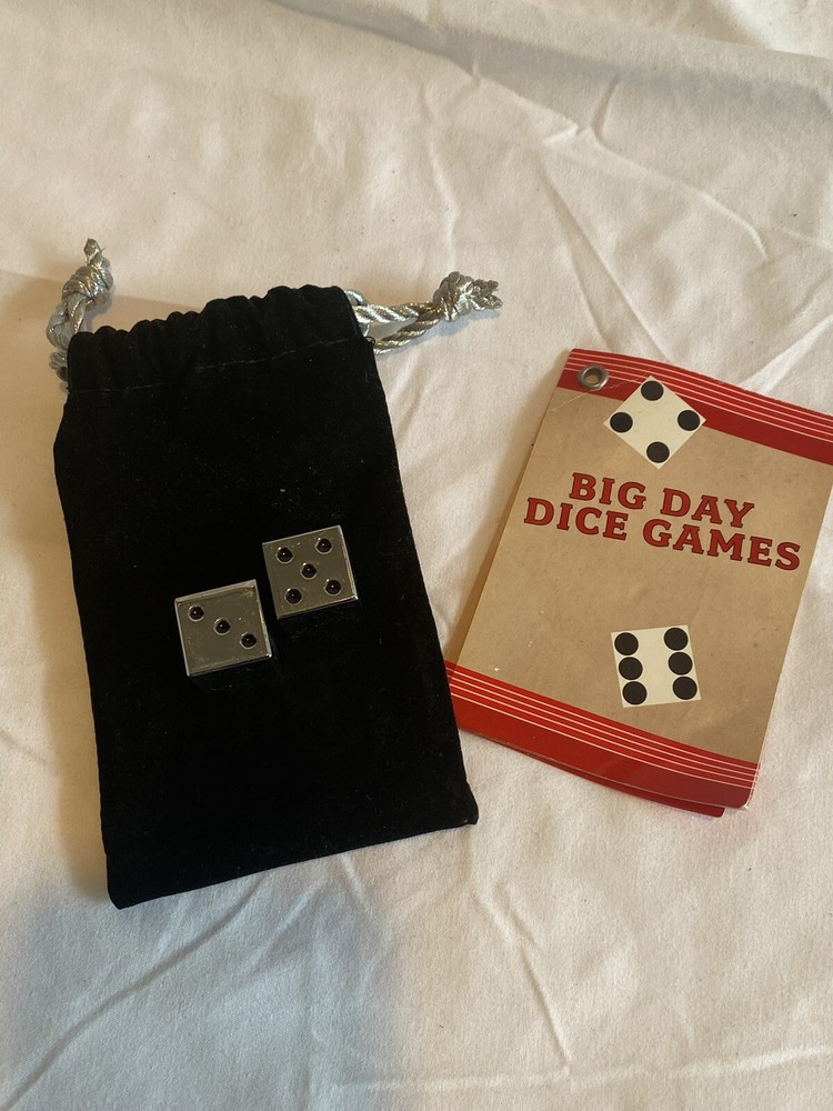Big Day Dice Games Marlboro Philip Morris USA 2007 2 Chrome Die Drawstring Bag