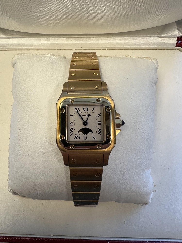 Cartier Santos Galbée Certified Moon-phase Yellow Gold with Original Receipt