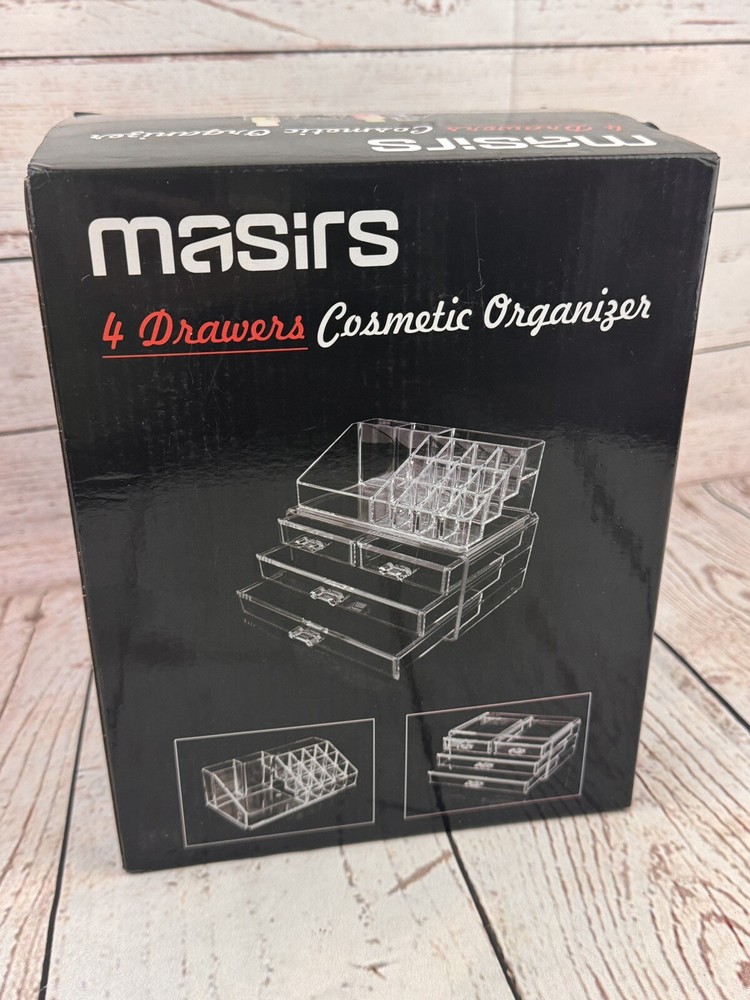 Clear Acrylic Cosmetic Storage Organizer by Masirs 5431