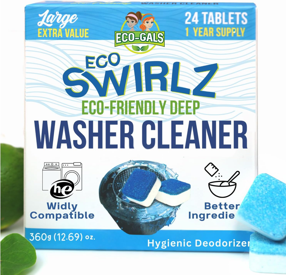 Powerful Washing Machine Cleaner & Deodorizer Tablets for Front & Top Loaders