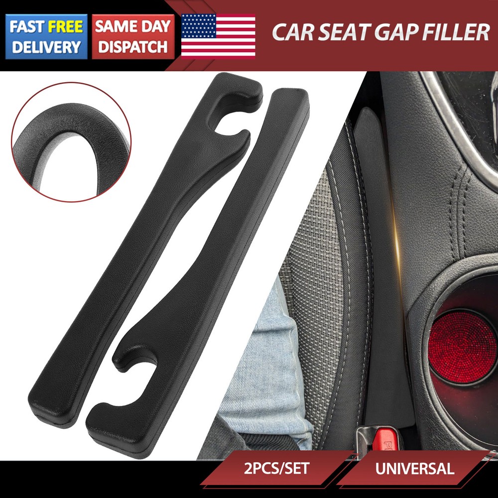 Universal 2pcs Car SUV Seat Gaps Filler Crevice Blocker Console Side Fill Strip.