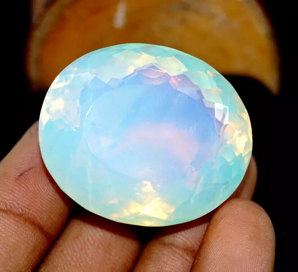 121 Ct+ Natural Fire Opal Oval Cut Welo Australian Certified Gemstone