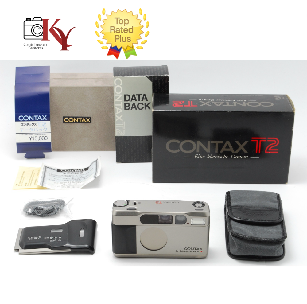 ⏯️【MINT in BOX】 Contax T2 Titan Silver 35mm Point & Shoot Film Camera From JAPAN