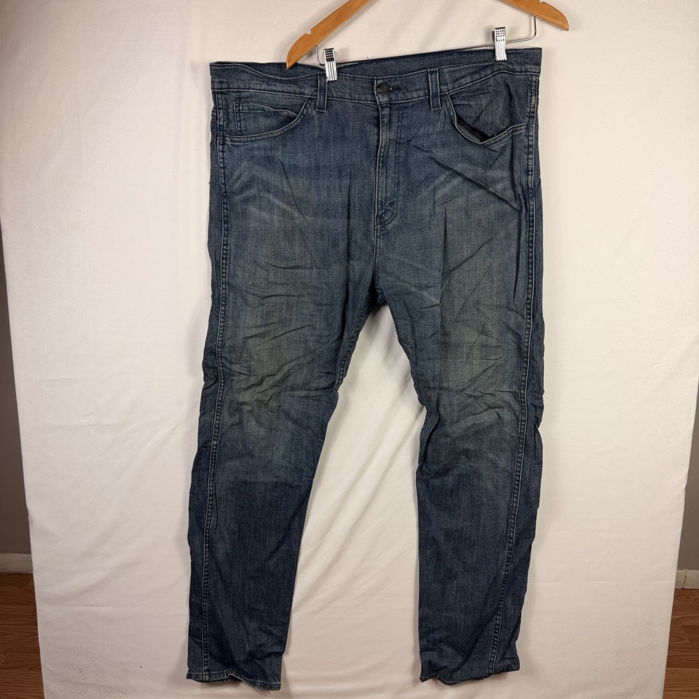 Levi's 504 Jeans Men's 40x34 Stretch Regular Straight Leg Blue Medium Wash Denim