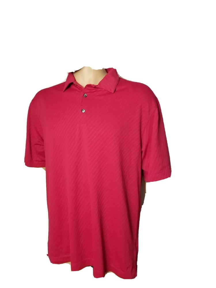 Tiger Woods Collection Nike Golf Polo Shirt Solid Sunday Red Mens Medium Fit Dry