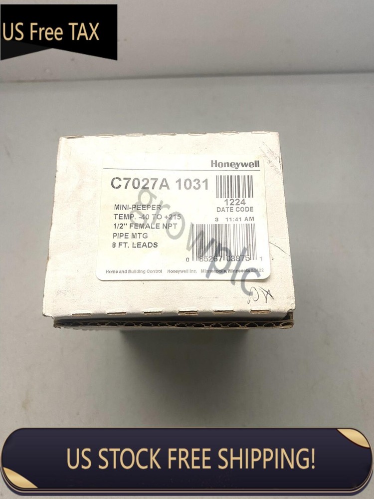 Honeywell C7027A 1031 Mini Peeper Ultraviolet Flame Detector  New US Free TAX