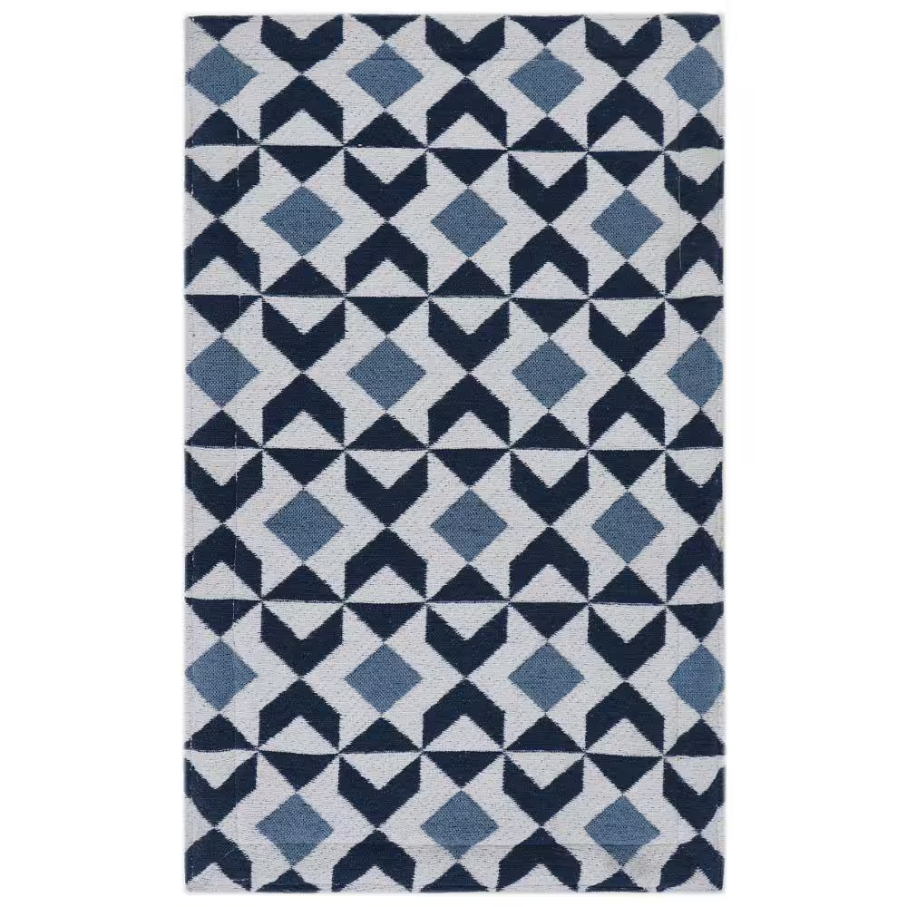Ama Blue 20 In. X 36 In. Kitchen Mat