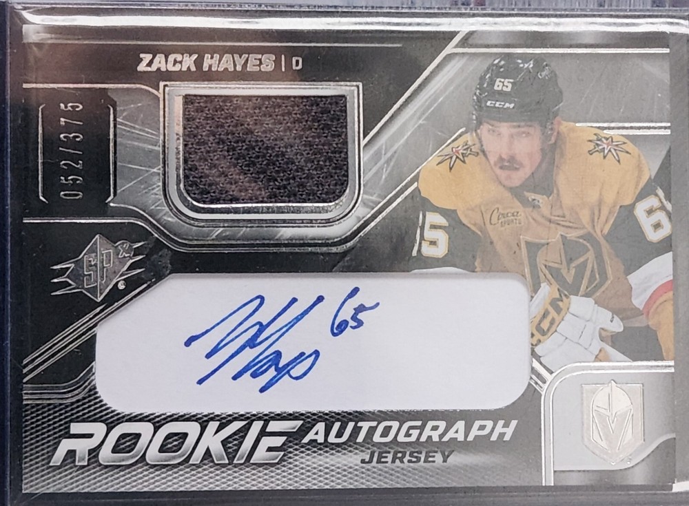 2022-23 Upper Deck SPx Zack Hayes Rookie Auto Jersey Card 375 ZH