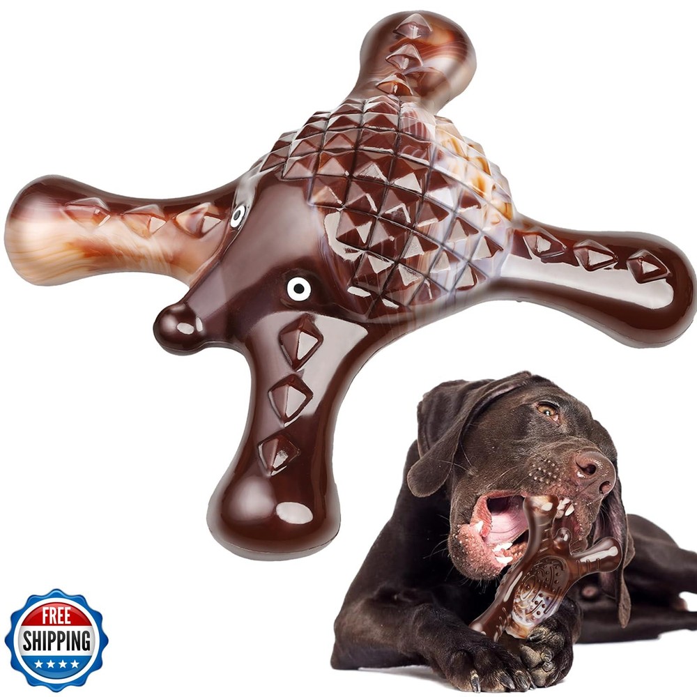 Doudele Dog Toys for Aggressive Chewers, – Super Tough Nylon Bone Chew Toy fo
