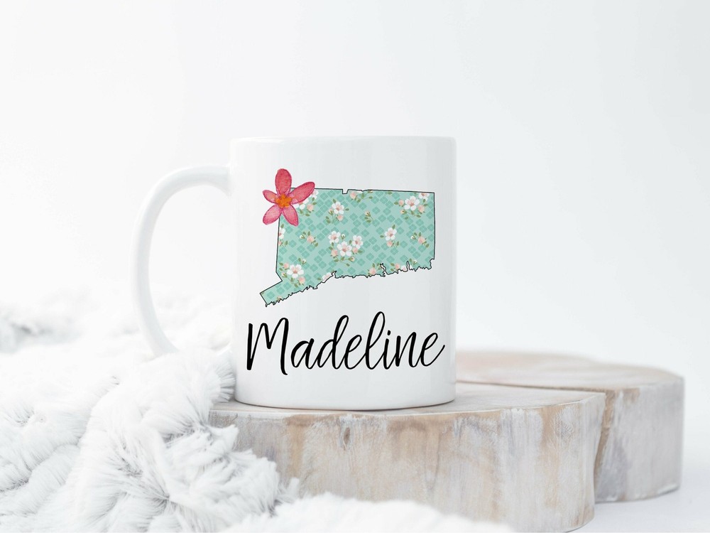 Custom Home State Mug Custom Connecticut Mug Connecticut Mugs Custom State Mug