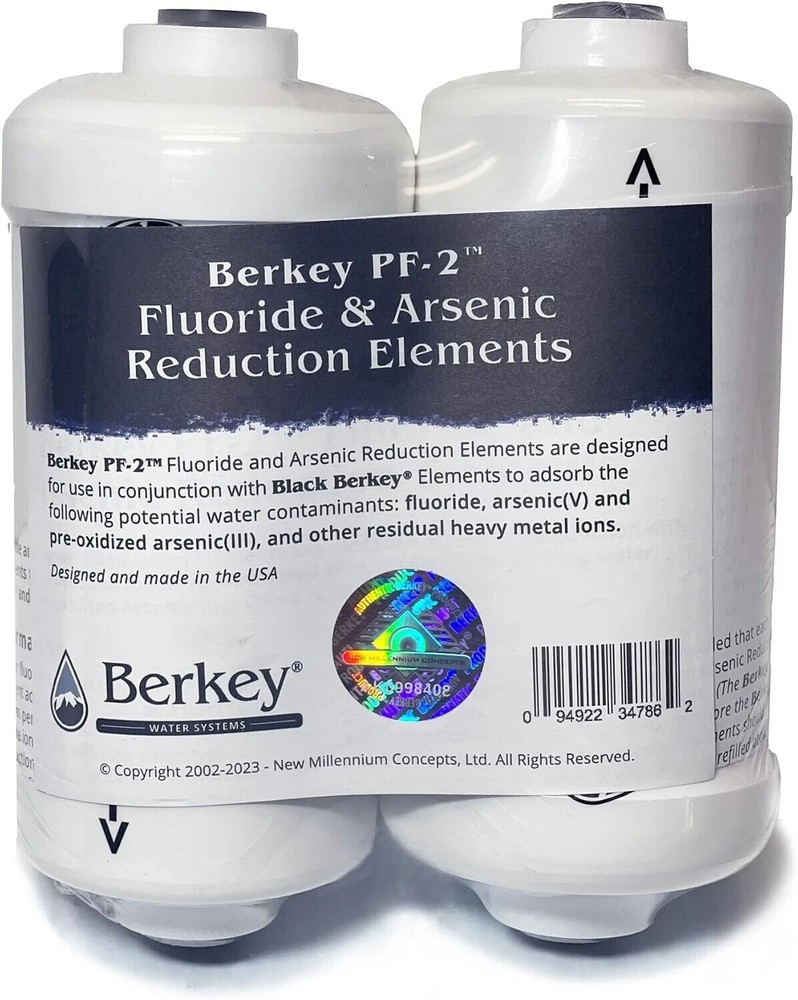 Berkey PF-2 Fluoride and Arsenic Water Filter Replacement Pair - 2 Pack