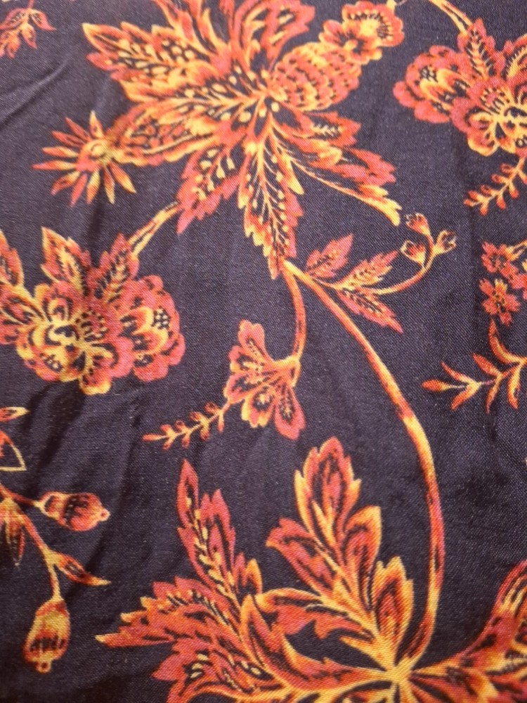 NWT Lands End Women's XL-XXL Dark Purple Red Floral Dress Cover Up Modal