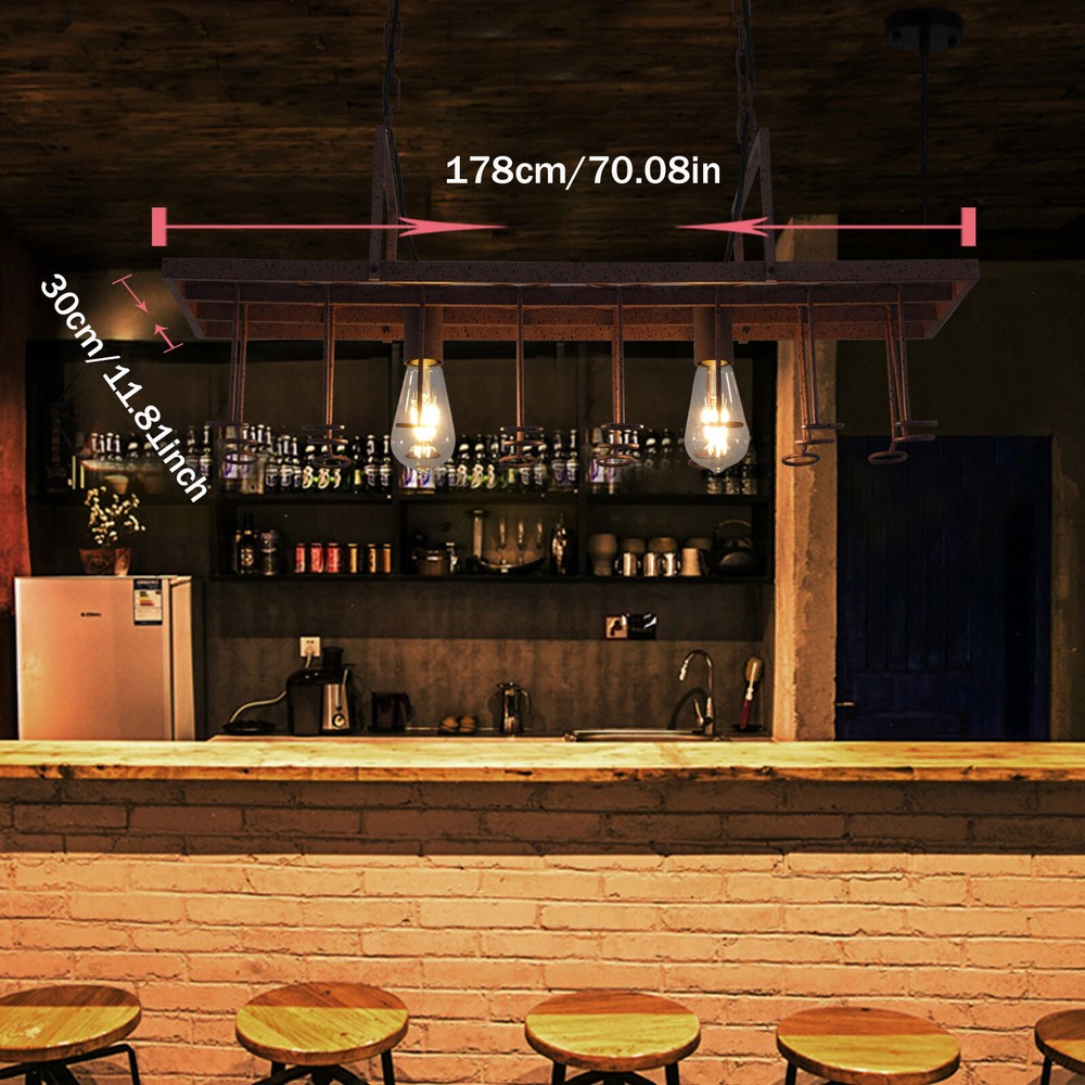 Retro 24 Wine Bottle Pendant lamp Restaurant bar Ceiling Lamp LED Hanging light