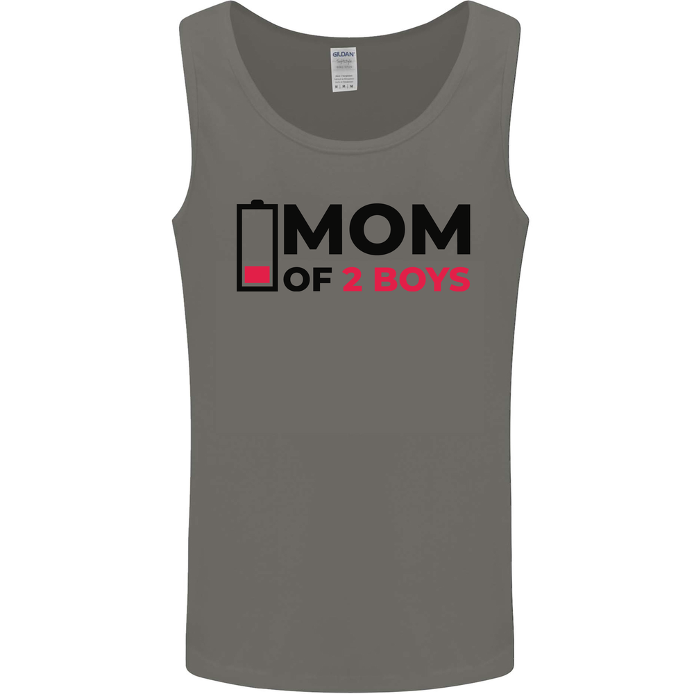 Mom of Two Boys Funny Mothers Day Mens Vest Tank Top