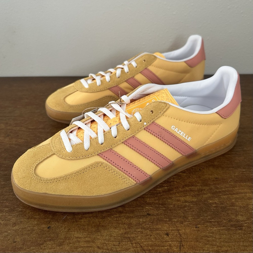 Adidas Women’s Gazelle Indoor Originals Size 11 Yellow/Pink |IE2959|