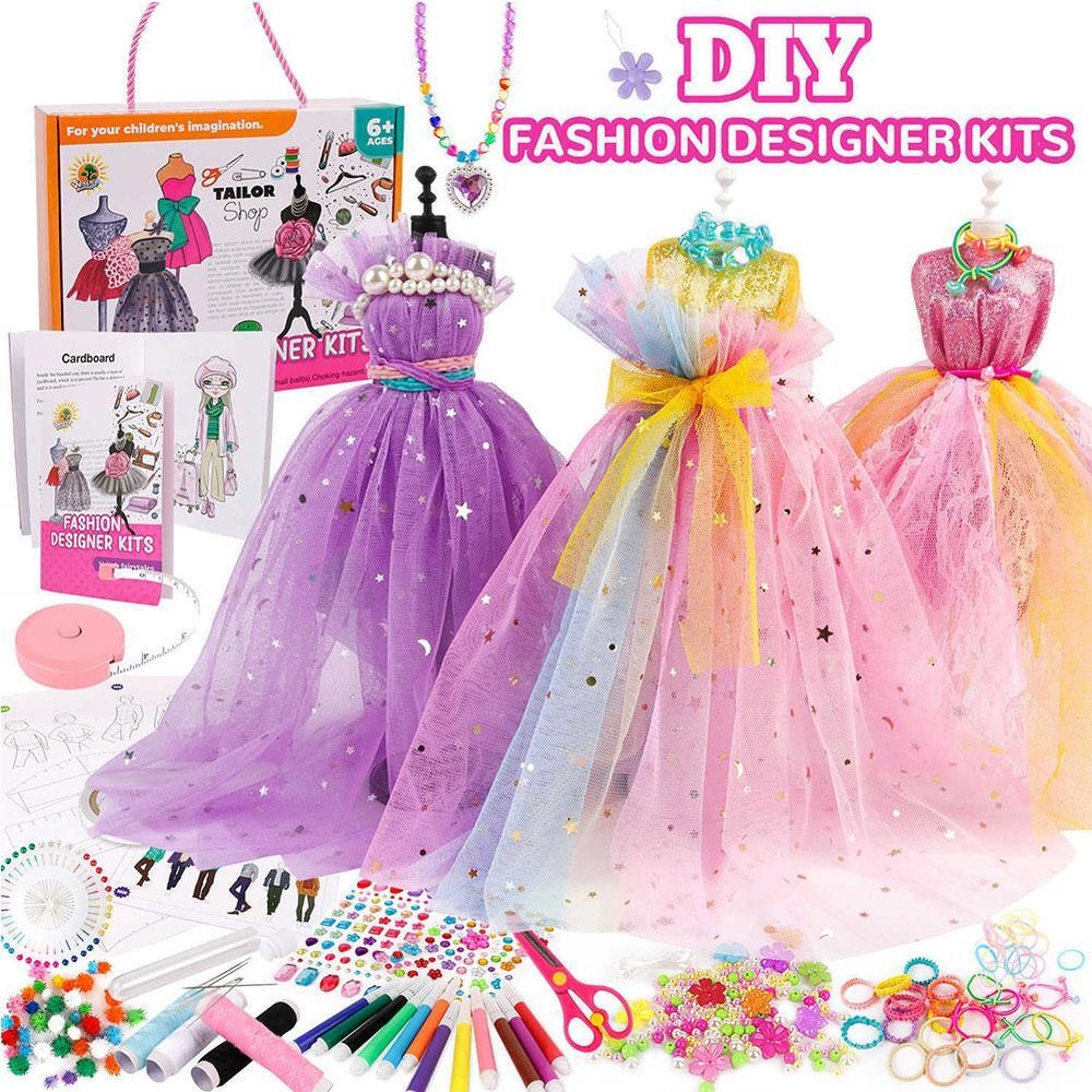 Girls Embroidery Kit DIY Handmade Arts Crafts Learning Sewing Reusable Toys GXM