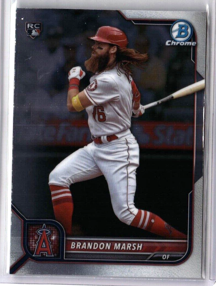 BRANDON MARSH ROOKIE BOWMAN CHROME #70 2022 MLB PHILADELPHIA PHILLIES FREE SHIP
