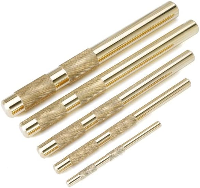 Pro 67003 Hand Tool Brass Drift Punch Set 1/4-Inch 3/8-Inch 1/2-Inch 5/8-Inch 3/