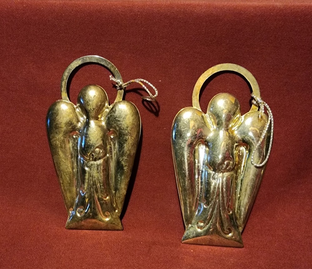 Dayton’s Department Store-Silver Plated Angel Christmas Ornaments