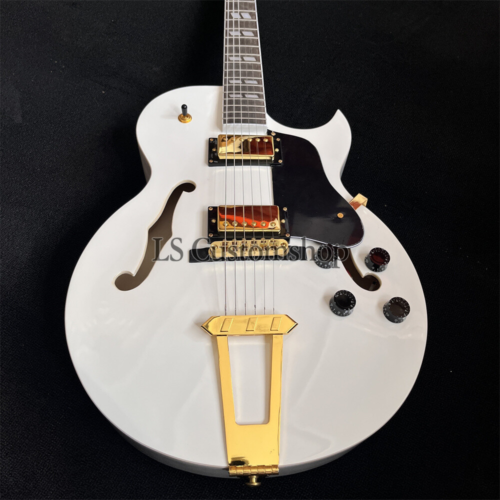 Archtop ES175 Hollow Body Jazz Electric Guitar HH Pickup Florentine Cut 6 String