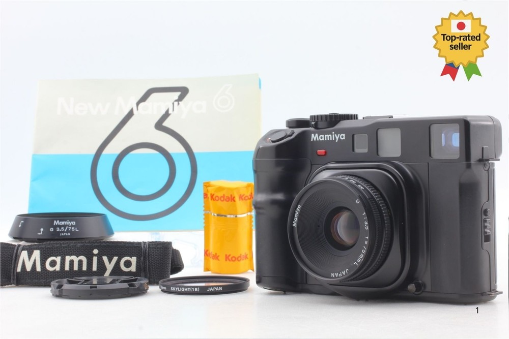 [ MINT w/ Hood Strap ] New Mamiya 6 Film Camera + G 75mm f/3.5 L Lens from JAPAN