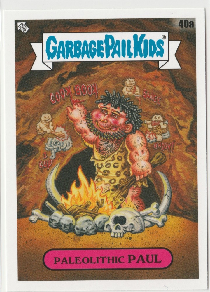 Paleolithic Paul #40a Garbage Pail Kids GPK 2021 Food Fight Trading Card