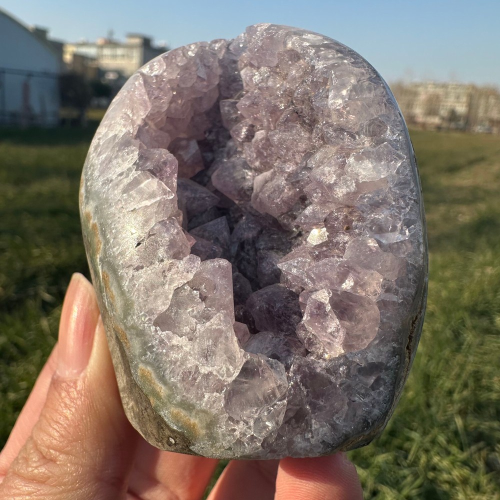 Natural Amethyst Geode Quartz Cluster Healing Reiki Crystal Specimens
