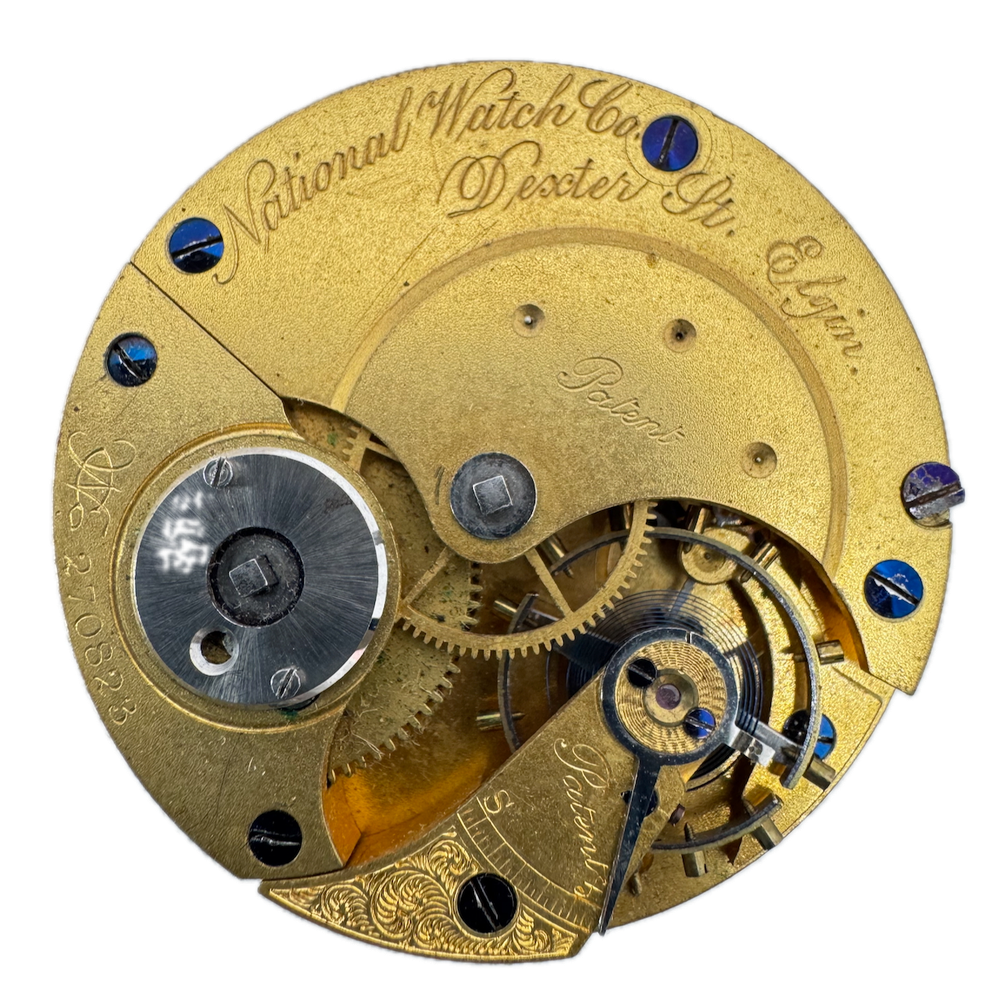 Antique 10s 1873 Elgin Dexter St. 7 Jewel Key Wind Pocket Watch Movement 28 USA