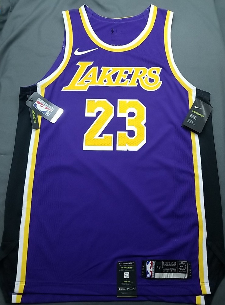Authentic Nike LeBron James Lakers 2019 Statement Jersey Size 48