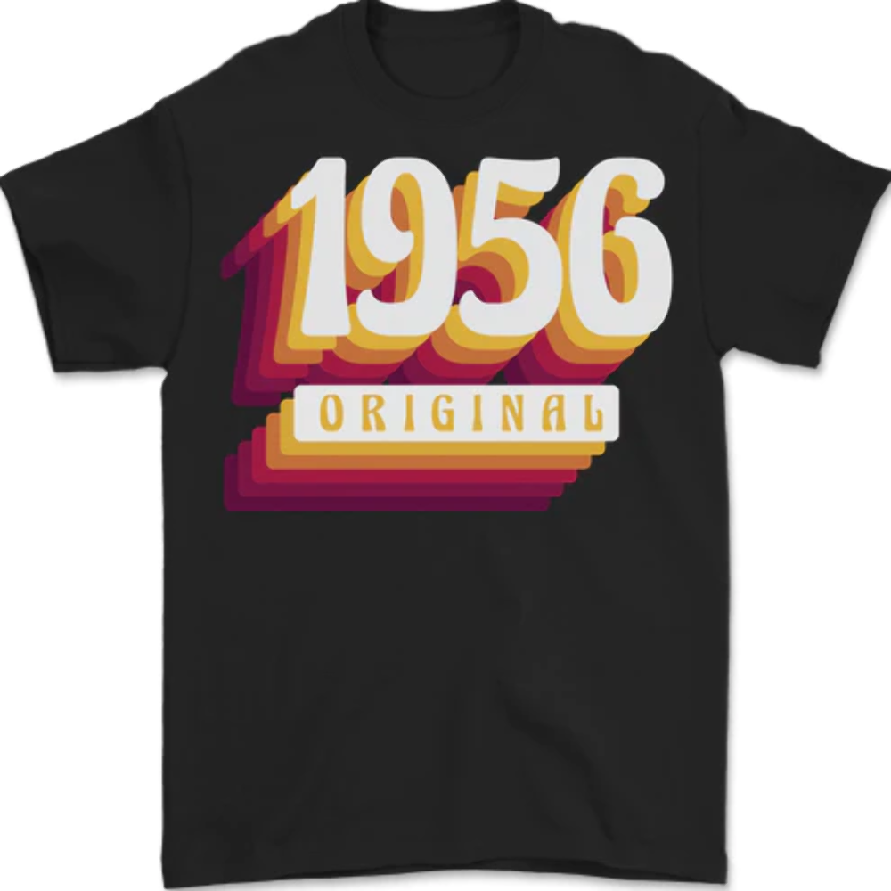 Retro 67th Birthday Original 1956 Mens T-Shirt 100% Cotton