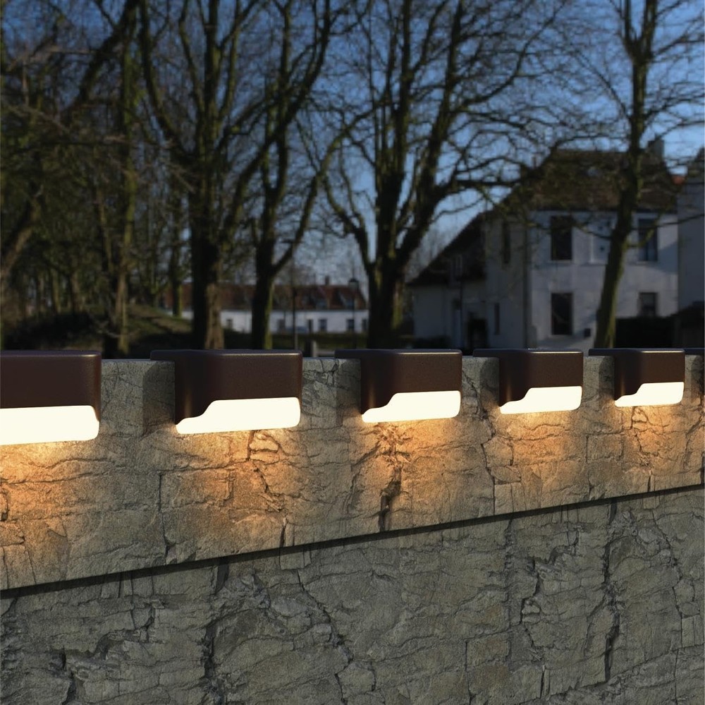 16 Pack Solar Deck Lights for Outdoor Steps and Stairs Waterproof LED