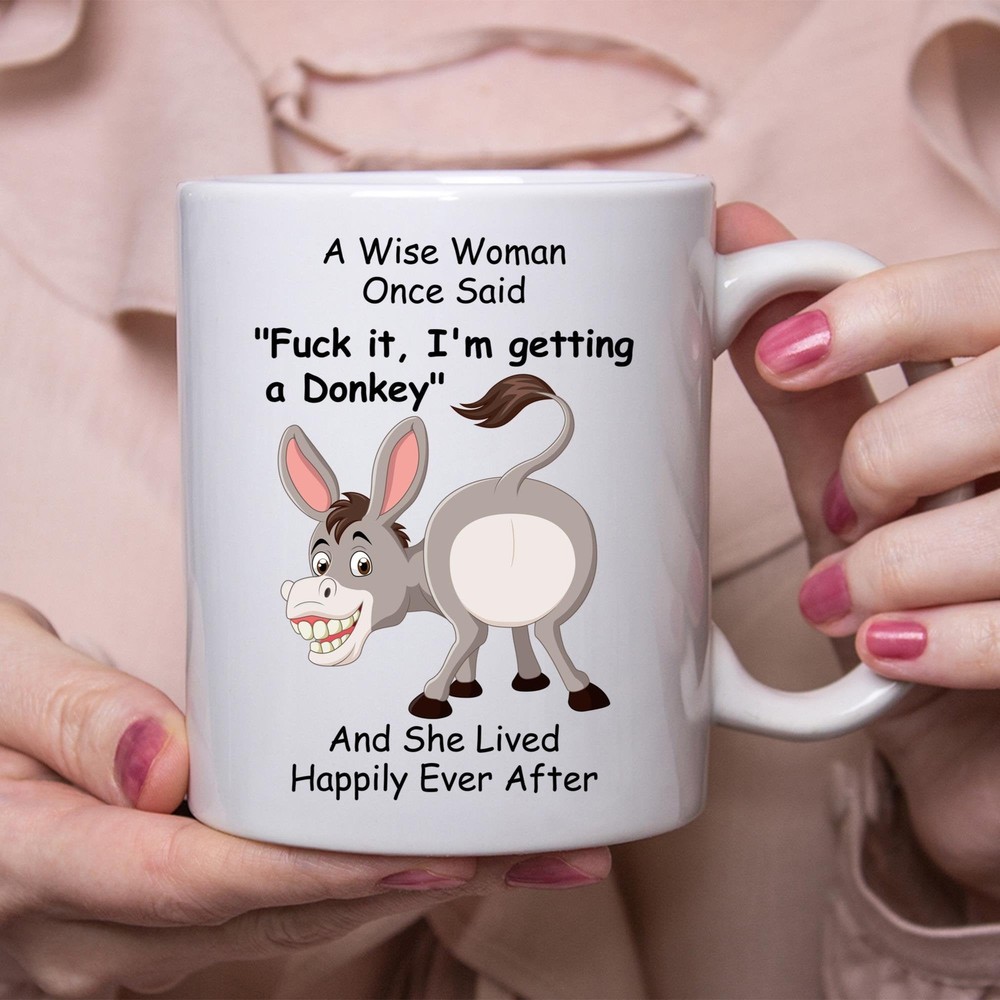 Funny Donkey Gift For Women White Coffee Mug