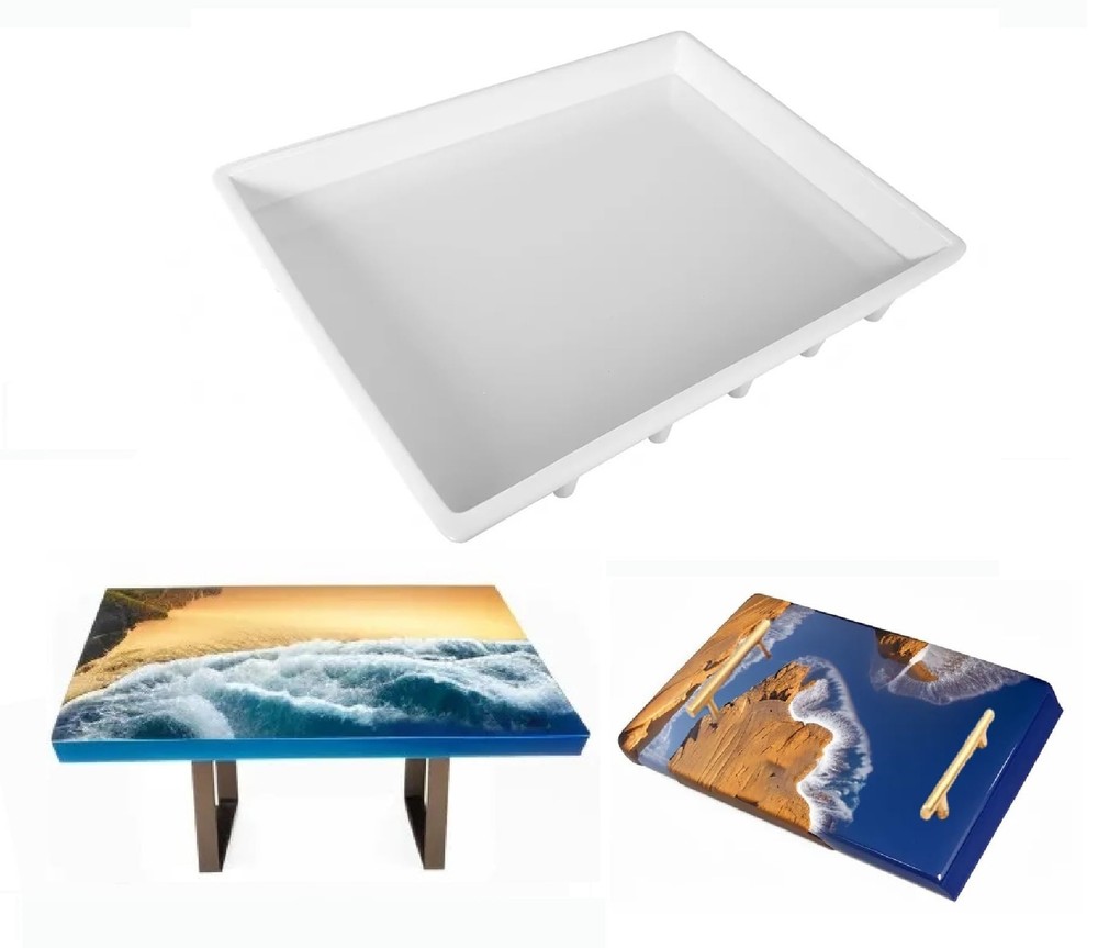 16x12 Inch Large Rectangle Resin Table Mold for Epoxy Projects