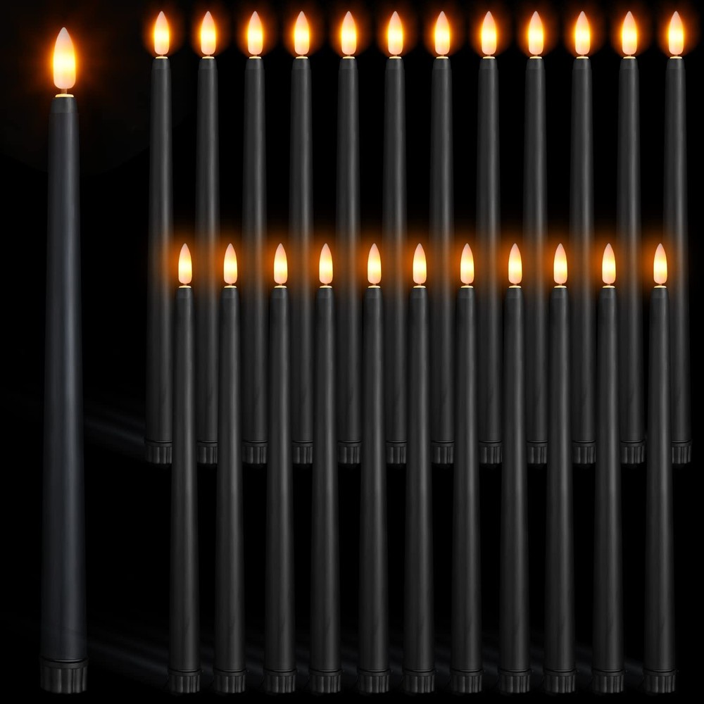 24 Pack Flameless LED Taper Candles 11 Inch Battery Operated