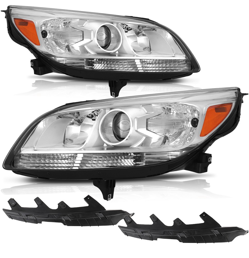 For 13-15 Chevy Malibu Chrome Projector Headlight Assembly Passenger Driver Pair