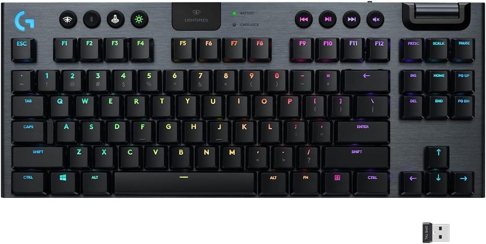 Logitech G915 TKL Lightspeed Wireless Mechanical Gaming Keyboard in Black