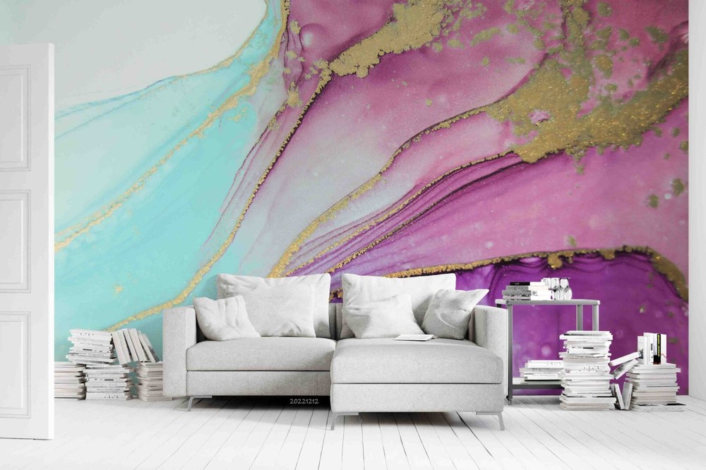 3D Purple Marble Texture Wall Murals Wallpaper Murals Wall Sticker